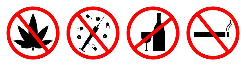 symbol zakaz picia alkoholu leki