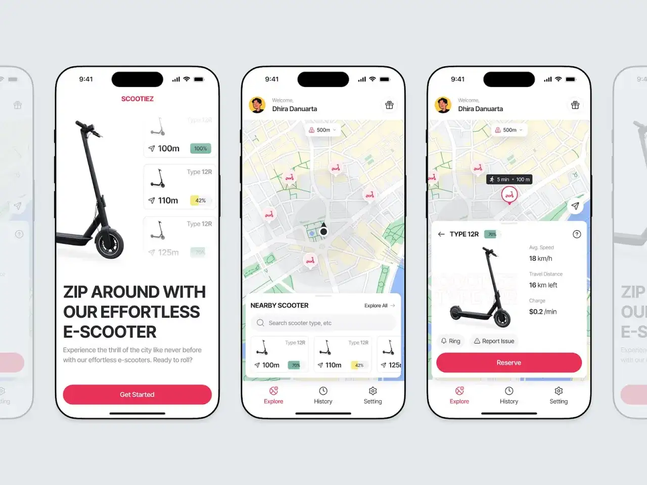 Application trottinette &eacute;lectrique : explorez la ville, trouvez et r&eacute;servez une trottinette &agrave; proximit&eacute;.