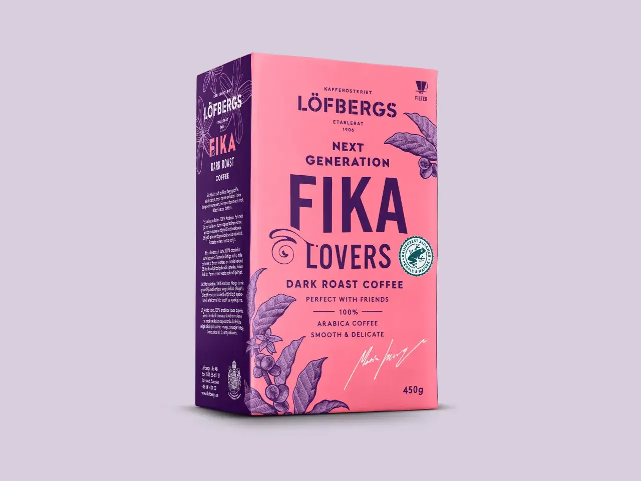 L&ouml;fbergs Fika Lovers Dark Roast Coffee, en perfekt svensk kaffe f&ouml;r v&auml;nner.