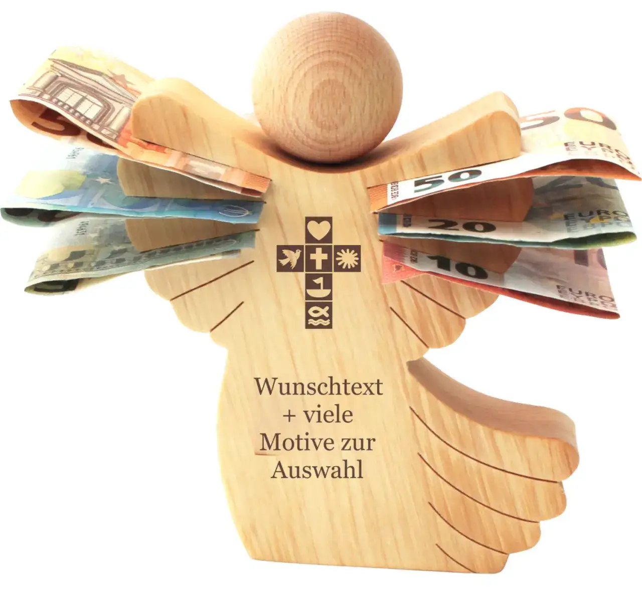Verschiedene Stile von Holzengeln