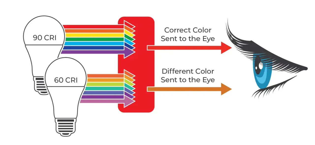 Lampe LED : 90 CRI pour couleurs fidèles, 60 CRI pour couleurs altérées. Avantages et inconvénients selon l'usage.