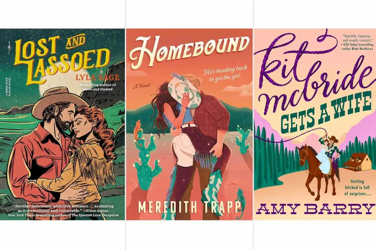 Copertine di romanzi rosa western: 