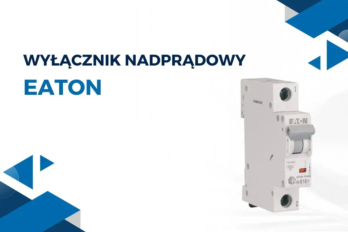 Wyłącznik nadprądowy Eaton HN-B16/1, chroniący instalację przed przeciążeniem i zwarciem.