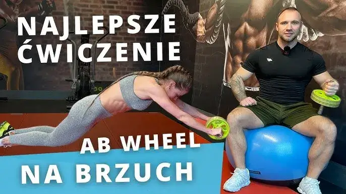 ćwiczenia na brzuch z piłką gimnastyczną i ab wheel