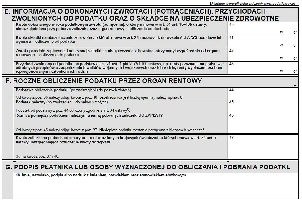 PIT-11A formularz wzór