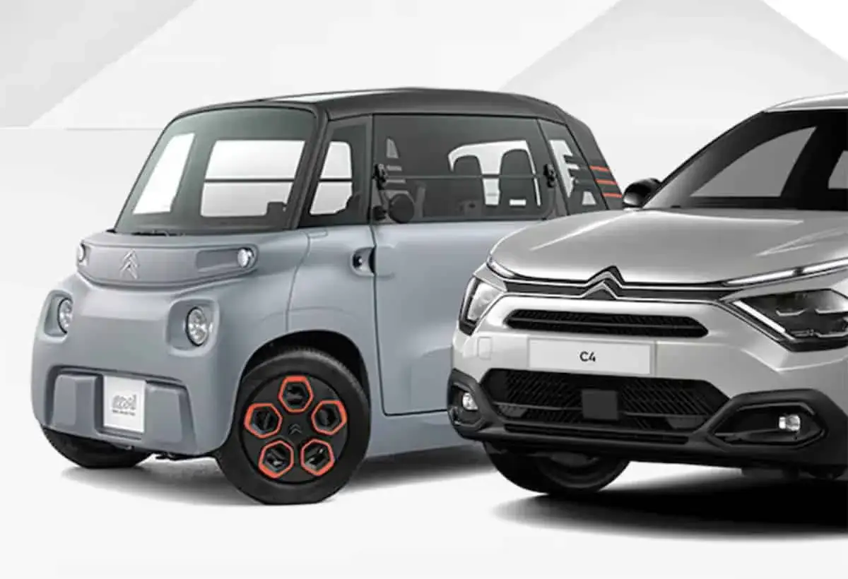 Dwa samochody Citroen: kompaktowy Ami i nowszy C4. Zastanawiasz się nad zasięg Citroen Ami?