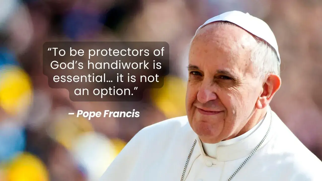 Papst Franziskus, der die Botschaft 