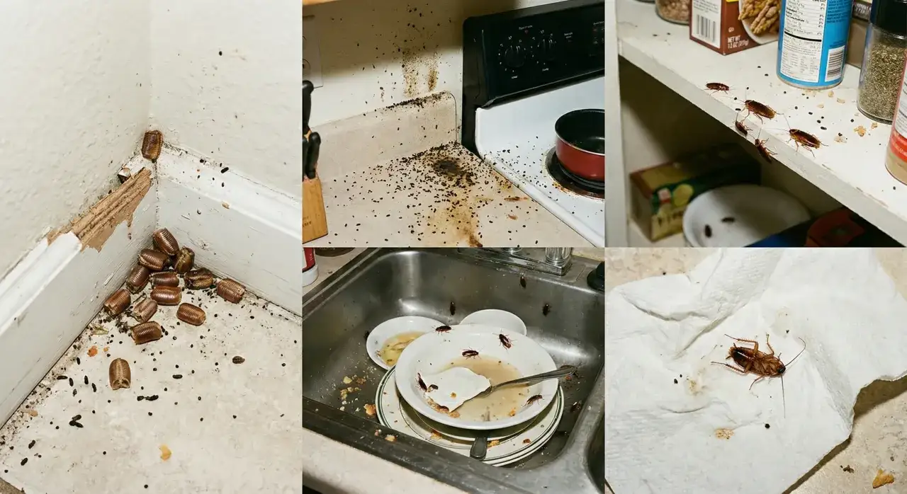 Cocachas en la cocina, en la esquina, encimera y fregadero. Necesito un remedio para cucarachas.