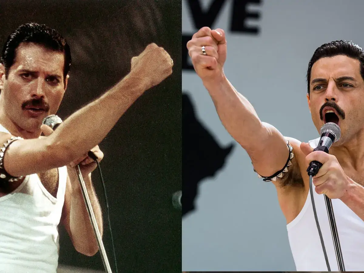 Porównanie Freddiego Mercury'ego i Ramiego Maleka, odtwórcy roli w filmie