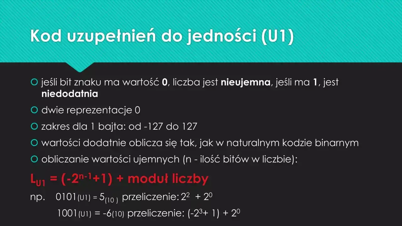 diagram kodu uzupełnień do dwóch U2