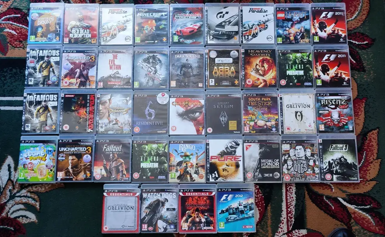 Kolekcja najlepszych gier na PS3: Uncharted, Red Dead Redemption, Skyrim, Fallout 3 i wiele innych klasyków.