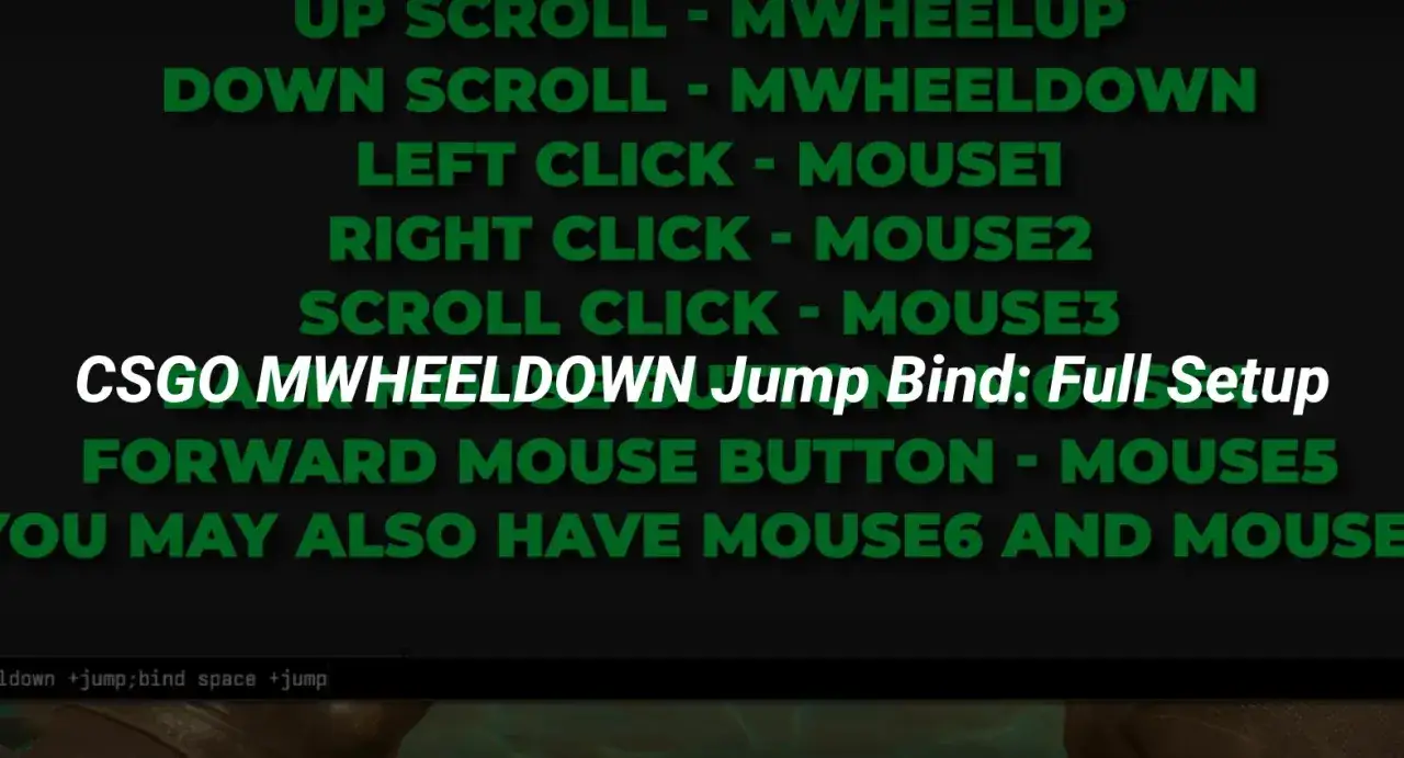 Ustawienia bind na skok na scrollu w CSGO. Instrukcja konfiguracji myszy dla graczy.