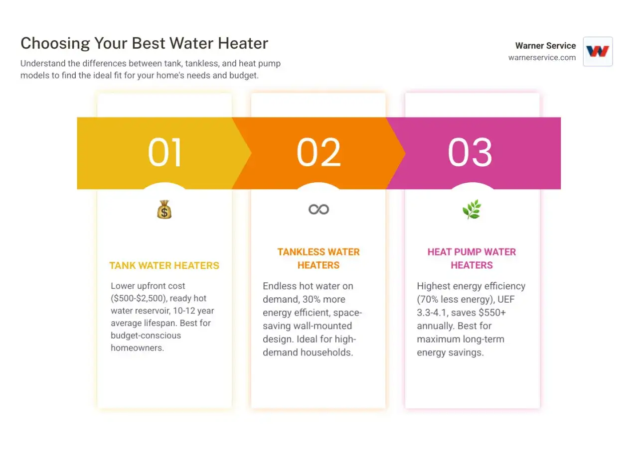 Confronto scaldabagni: tank, tankless e a pompa di calore. Scopri come risparmiare con lo scaldabagno scegliendo il modello più efficiente per la tua casa.