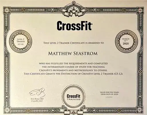 CrossFit Level 2 certyfikacja
