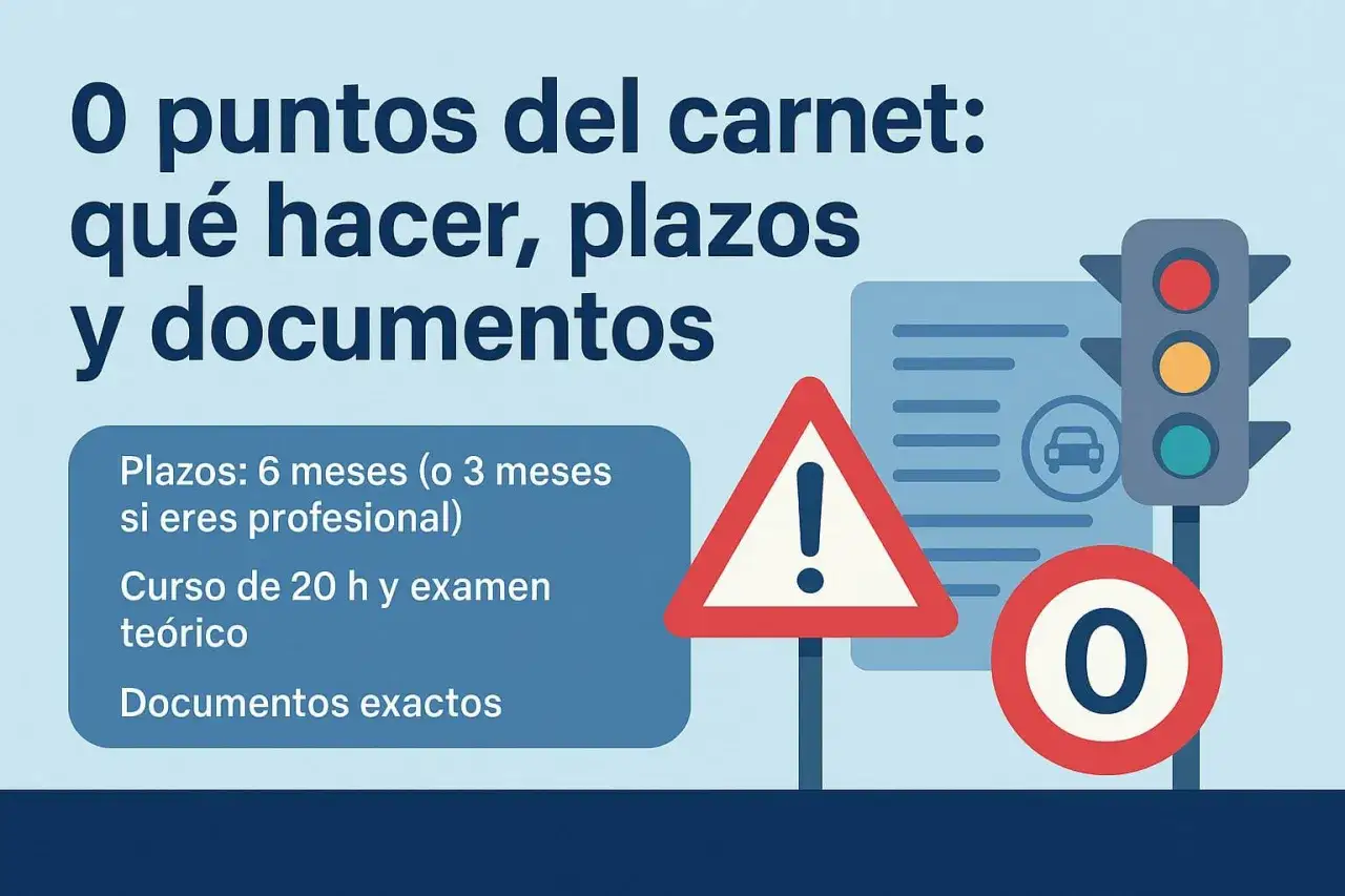 Guía sobre cómo recuperar los puntos del carnet: plazos, curso y documentos. Señales de tráfico y carnet de conducir.