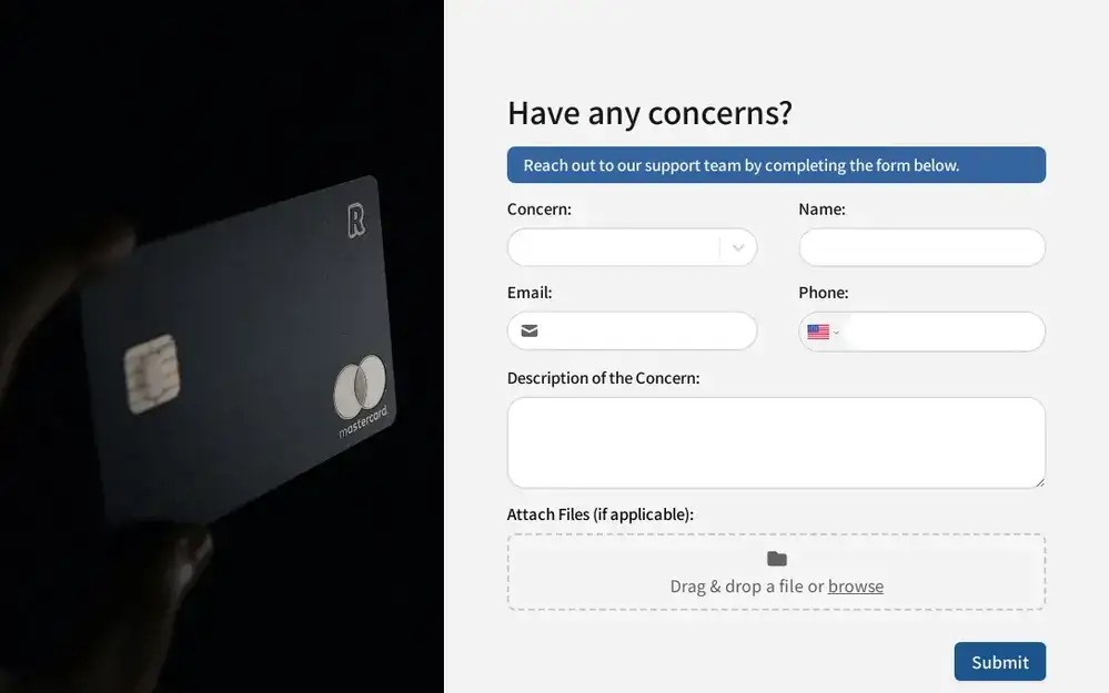 Tidal customer support contact form