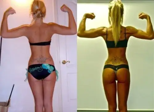 efekt skinny fat przed po trening siłowy