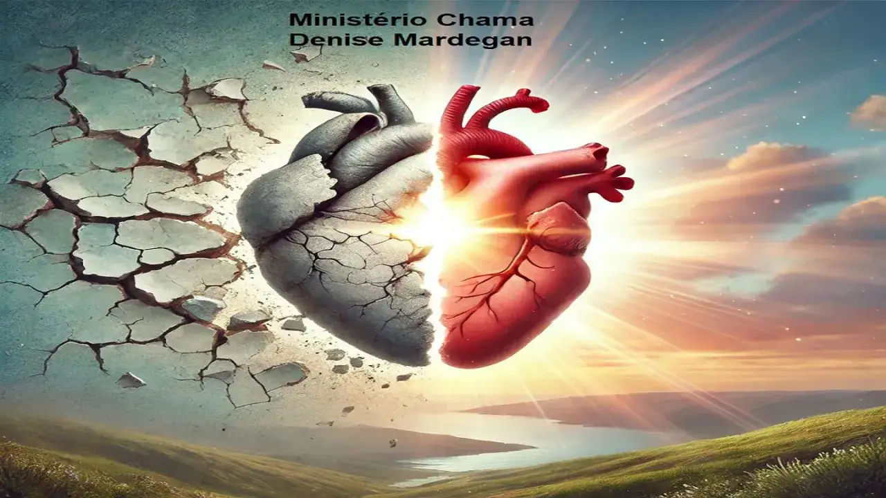 A cracked, stone heart transforms into a vibrant, healthy one, symbolizing healing and renewal. This imagery reflects how to overcome the desire to covet, as the Bible teaches, by focusing on gratitude and contentment.