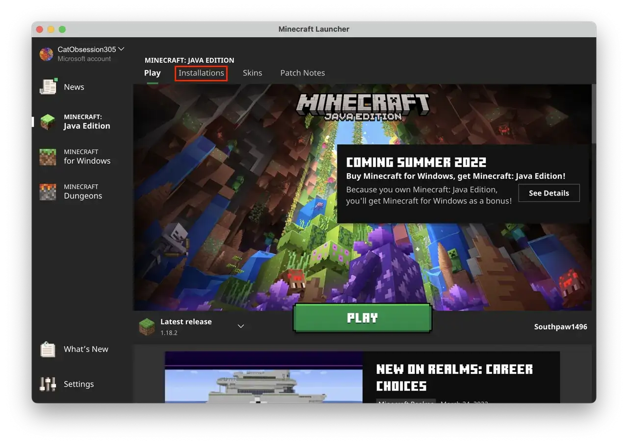 Minecraft launcher update process