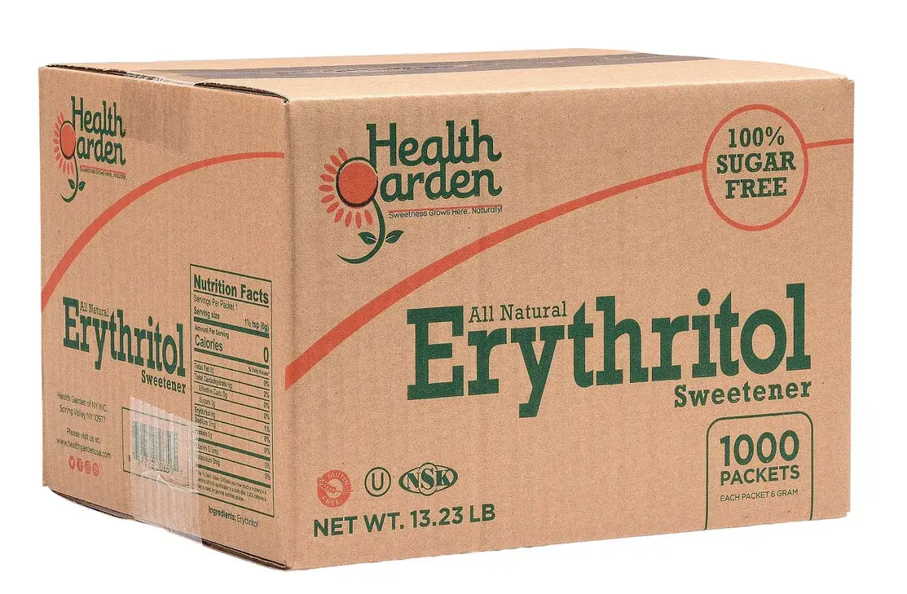 Karton z słodzikiem Health Garden. Na opakowaniu widnieje napis 