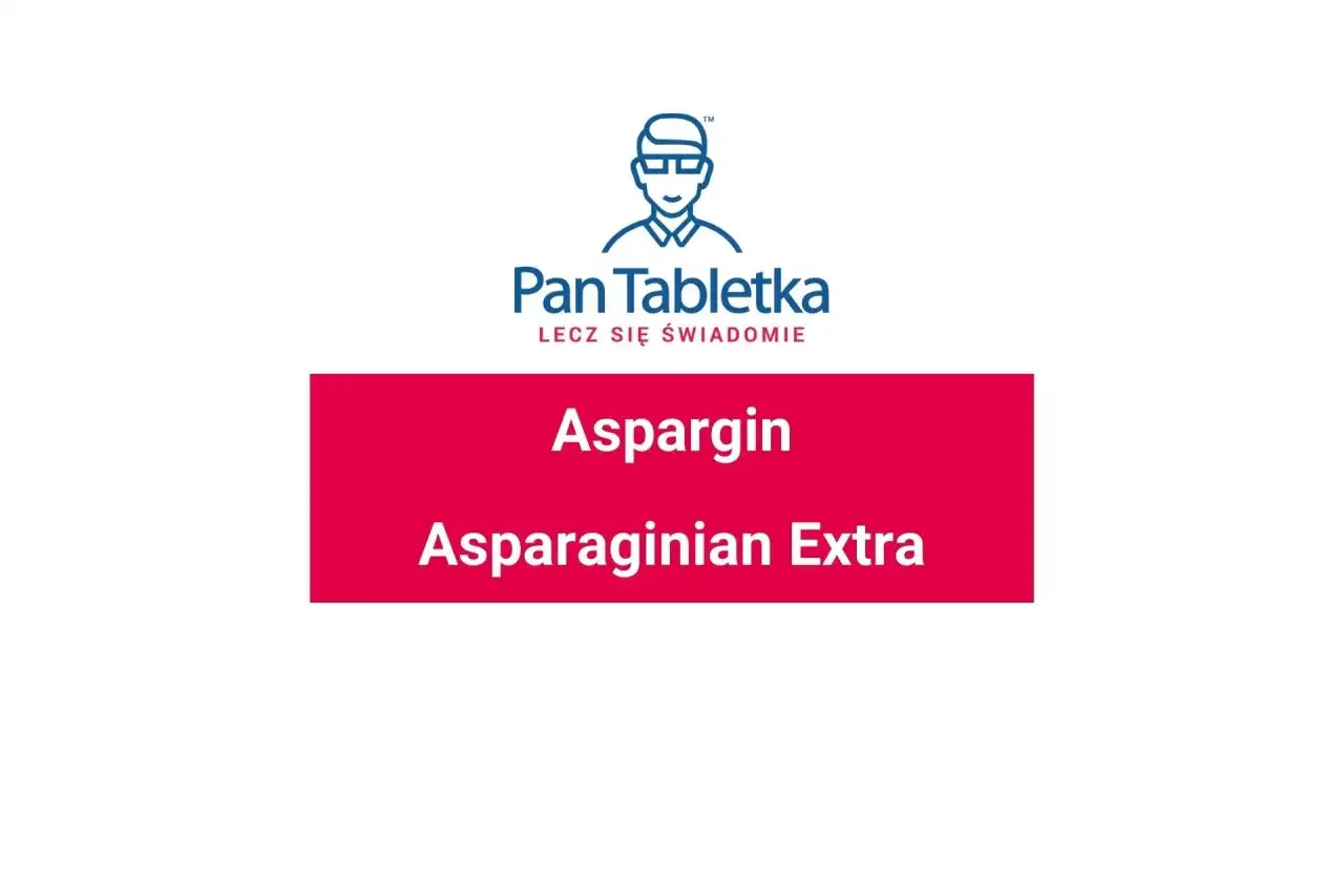 Aspargin lek a Asparaginian suplement por&oacute;wnanie opakowań