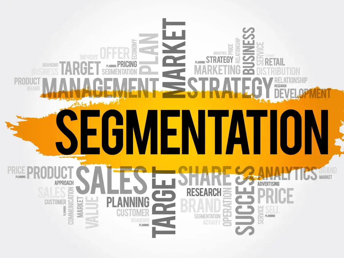 Nuage de mots illustrant la segmentation, un domaine d'activité stratégique clé pour le développement et le succès.