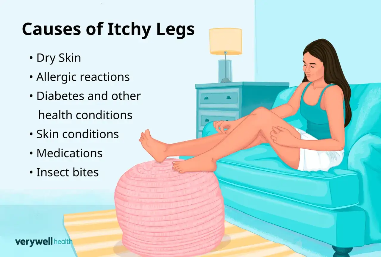 Donna si gratta le gambe, elencate le cause del prurito alle gambe: pelle secca, allergie, diabete, ecc.