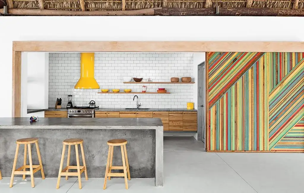 kuchnia beton architektoniczny mikrocement backsplash