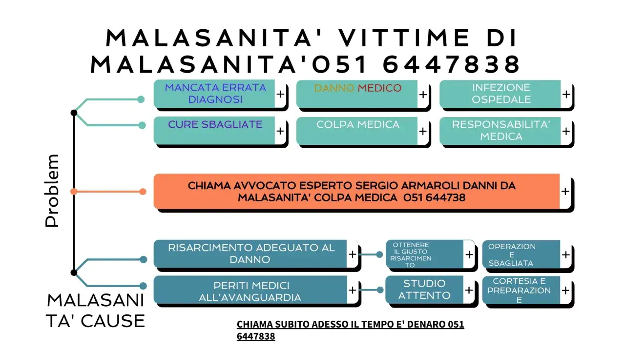 Schema su malasanit&agrave;: diagnosi errate, cure sbagliate, danno medico, infezione ospedaliera, colpa medica, responsabilit&agrave; medica. Contatta avvocato Sergio Armaroli per danni da malasanit&agrave;. Il decreto Balduzzi &egrave; un riferimento.