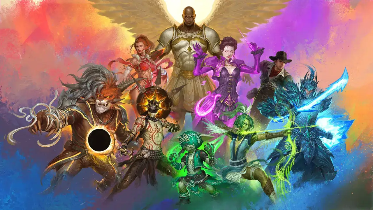 Postacie z Guild Wars 2, w tym wojownicy, łucznicy i magowie, gotowi do walki w nowych przygodach. To zapowiedź ekscytujących **guild wars 2 dodatki**.