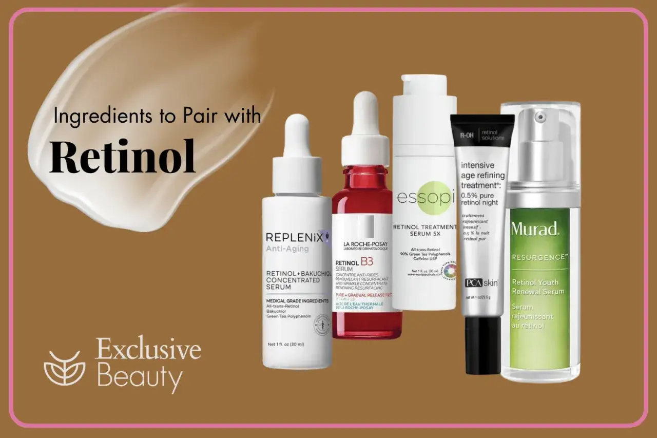 Sérums à base de rétinol, dont la vitamine A, pour une peau éclatante. Des produits de beauté pour le soin de la peau.