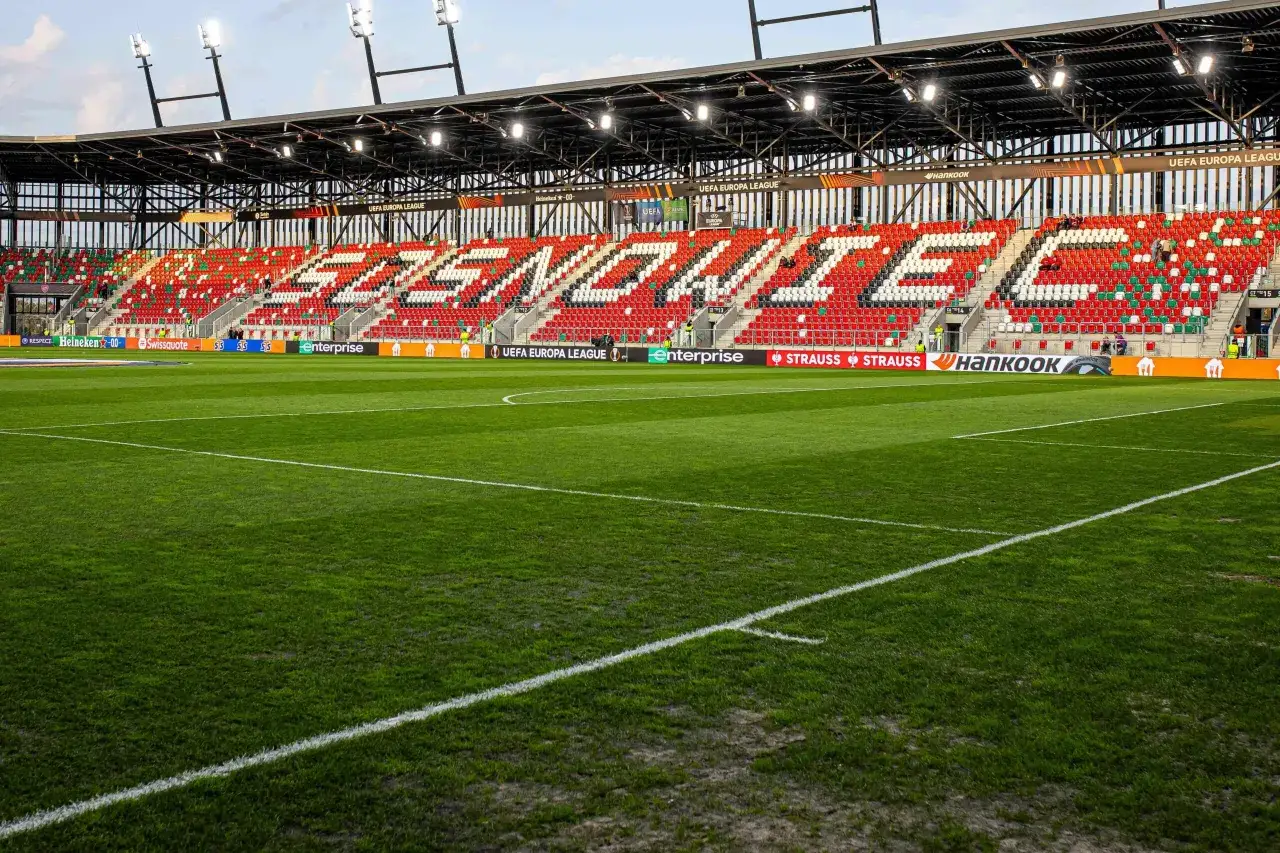 Stadion w Sosnowcu, gdzie Raków Częstochowa gra swoje mecze.