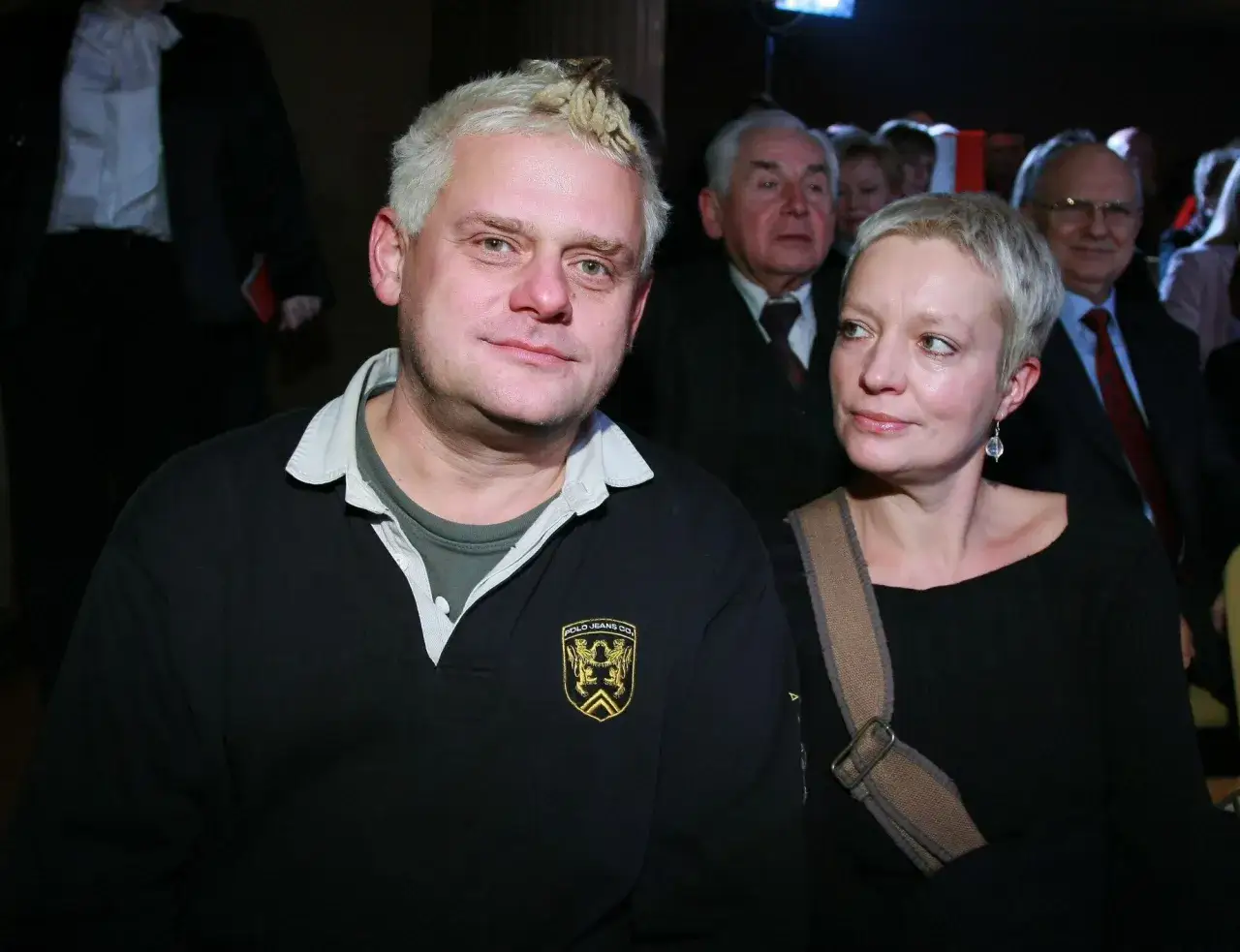 Kazik Staszewski z żoną Anną Staszewską na widowni.