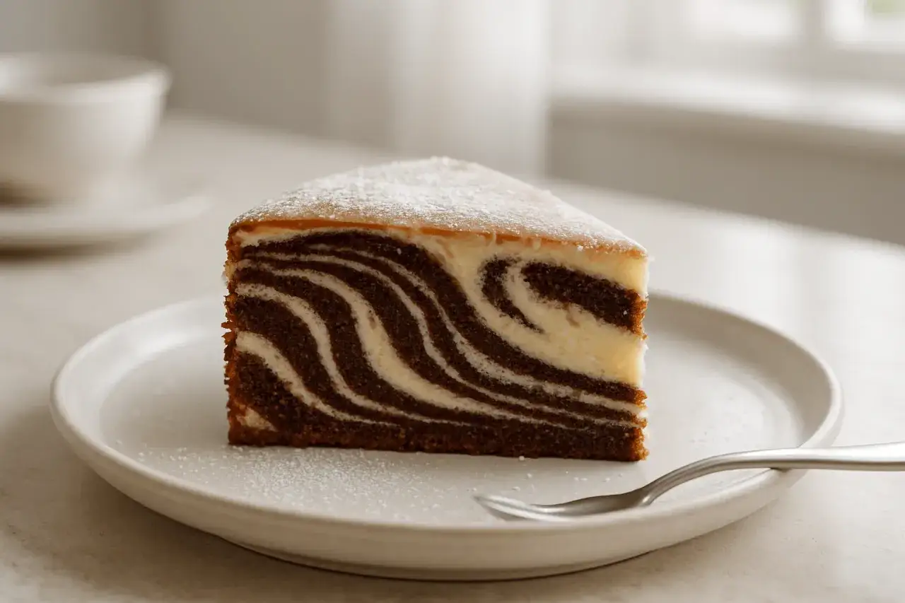 Ciasto zebra przekr&oacute;j