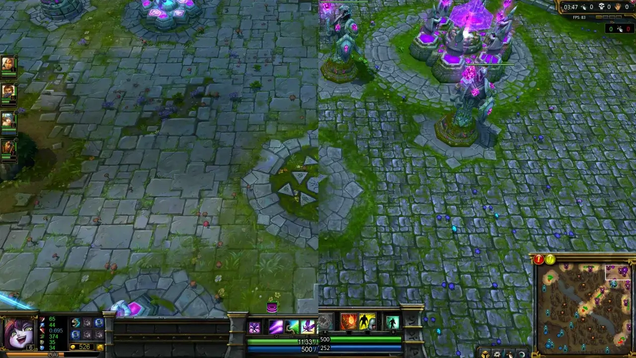 League of Legends Summoner's Rift mapa i bohaterowie