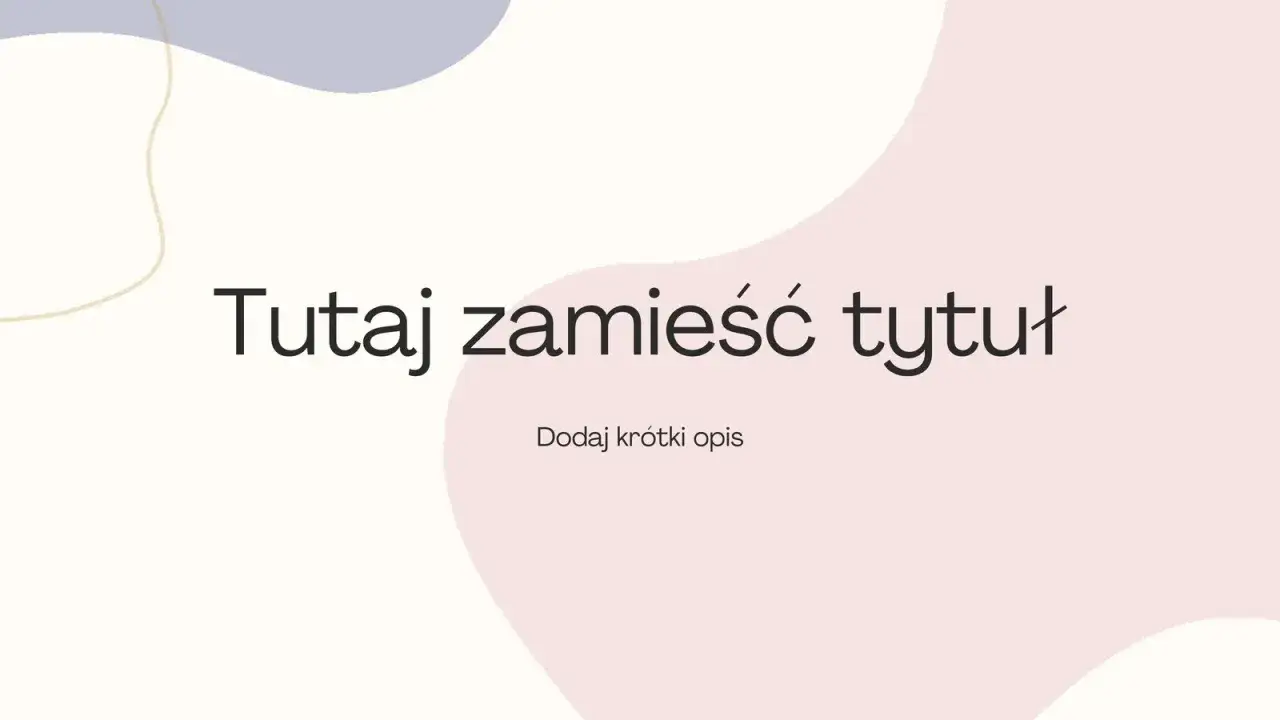 Minimalistyczna grafika do prezentacji z tekstem