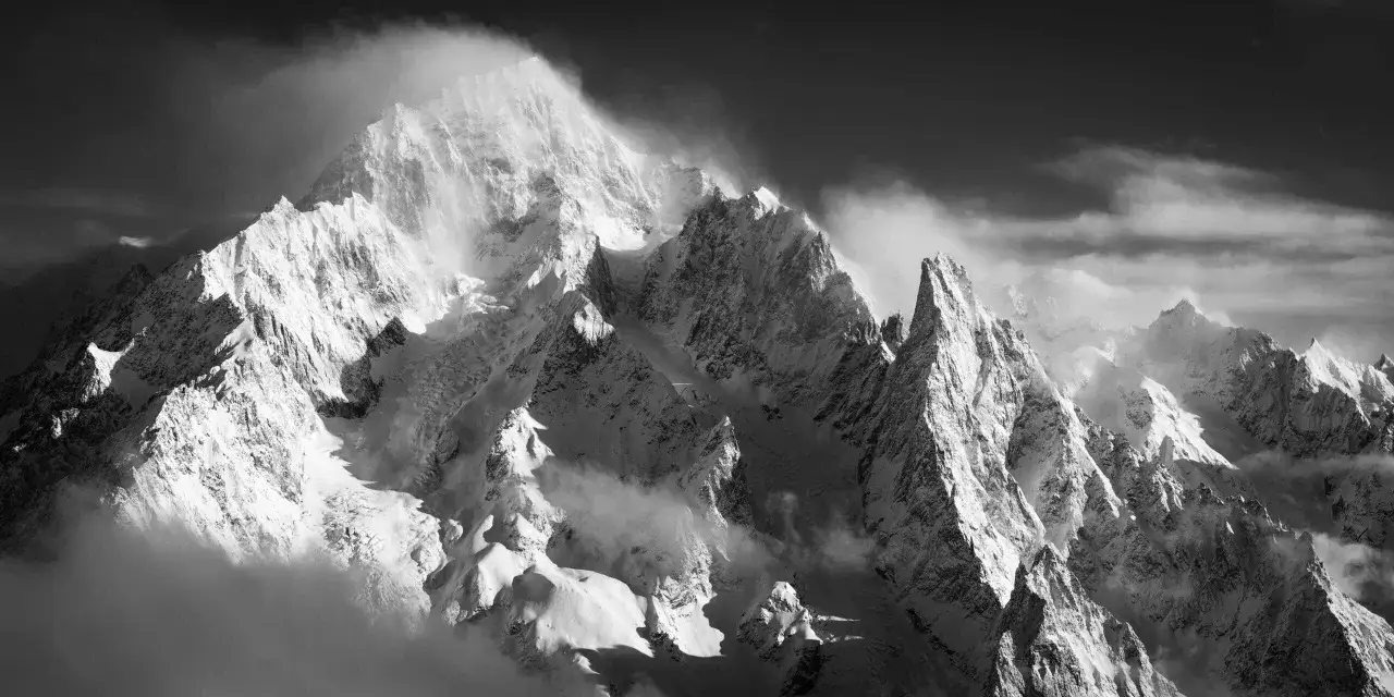 Monte Bianco Gipfel Panorama Italien
