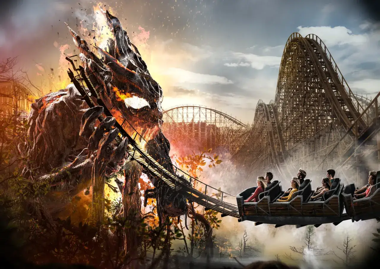 Heide Park Colossos Achterbahn