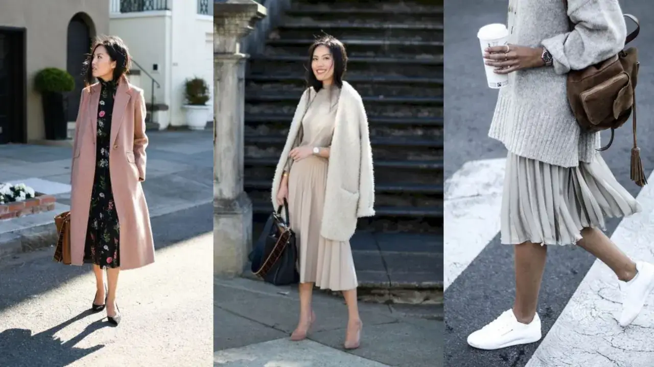 Eleganckie stylizacje ze spódnicą midi: szpilki, botki i sneakersy. Jakie buty do spódnicy midi? Oto inspiracje.