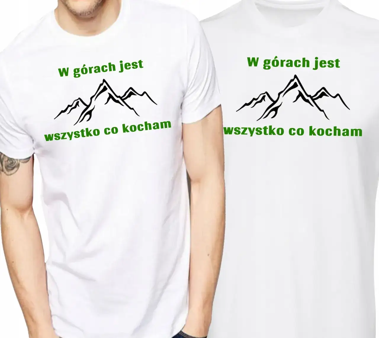 Różne wzory koszulek W górach jest wszystko co kocham