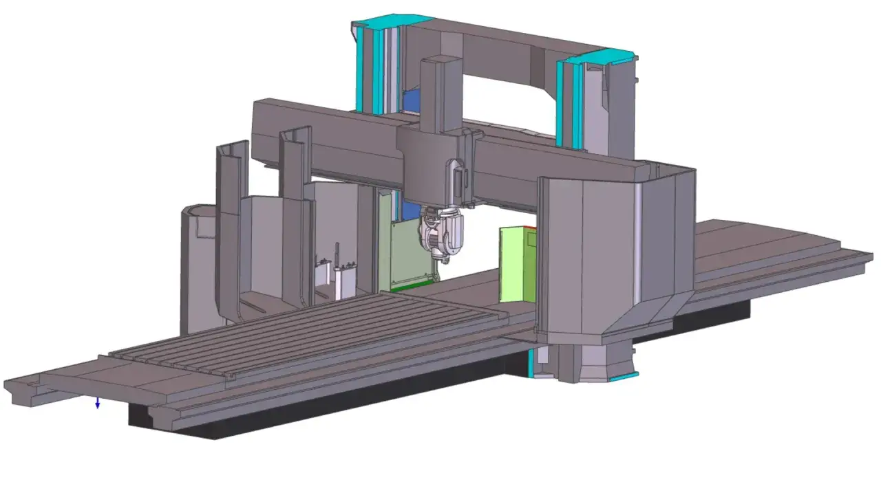 Model maszyny CNC, która ilustruje, co to jest frezowanie. Precyzyjne narzędzie tnące porusza się po obrabianym materiale.