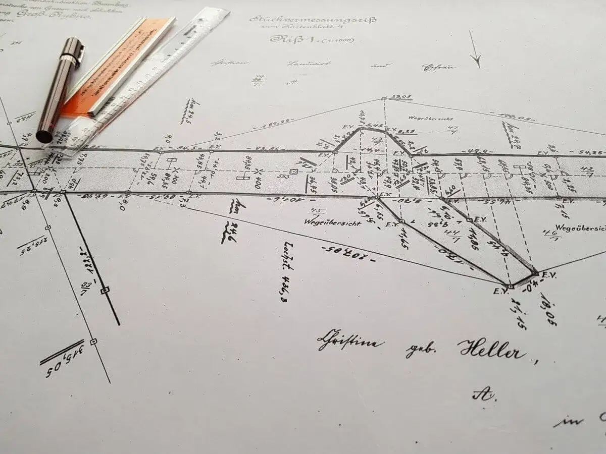 dokumentacja geodezyjna i pieczęć urzędowa