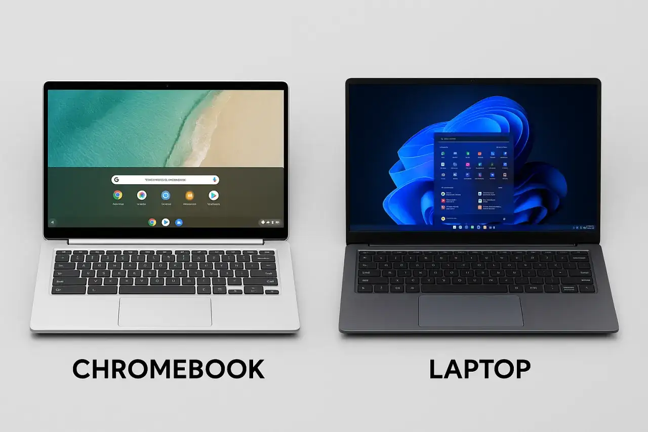 Vergleich von Windows Laptop und Chromebook