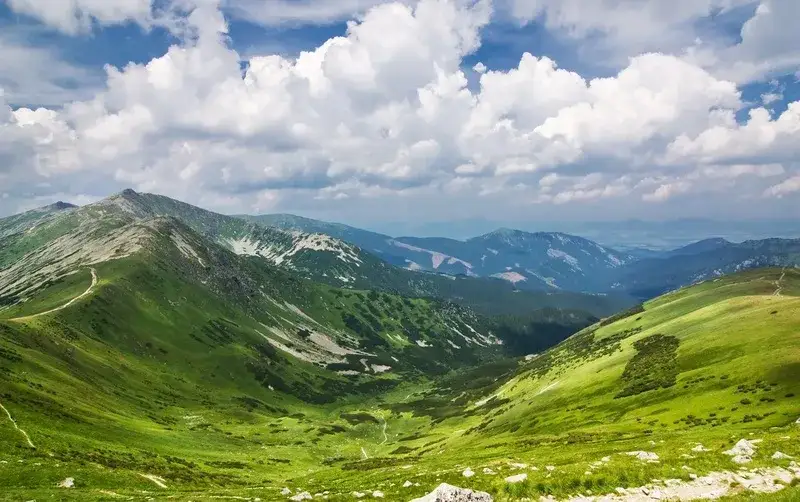 Jasna Chopok widok lato, Tatry Niżne szlaki