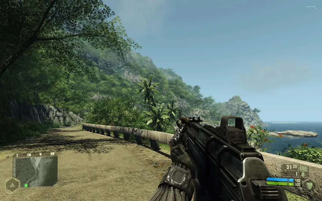 Primera persona en un camino tropical, arma lista. &iquest;Ser&aacute; esta la aventura de Crysis 4?