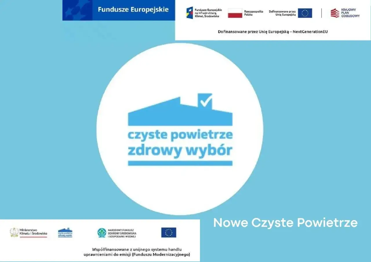 Program Czyste Powietrze logo dom termomodernizacja