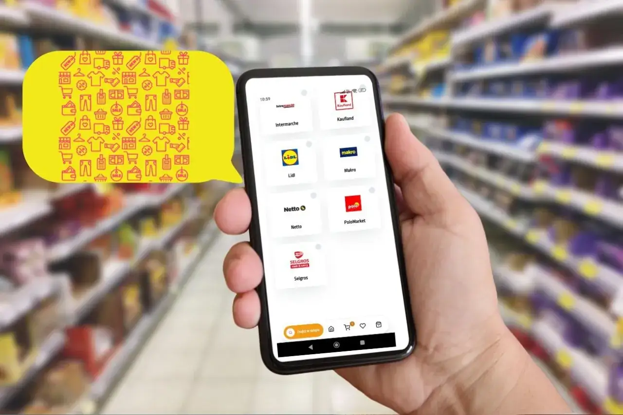 Gfk moje zakupy: aplikacja z logotypami sklep&oacute;w jak Kaufland, Lidl, Makro, Netto, PoloMarket, Selgros.