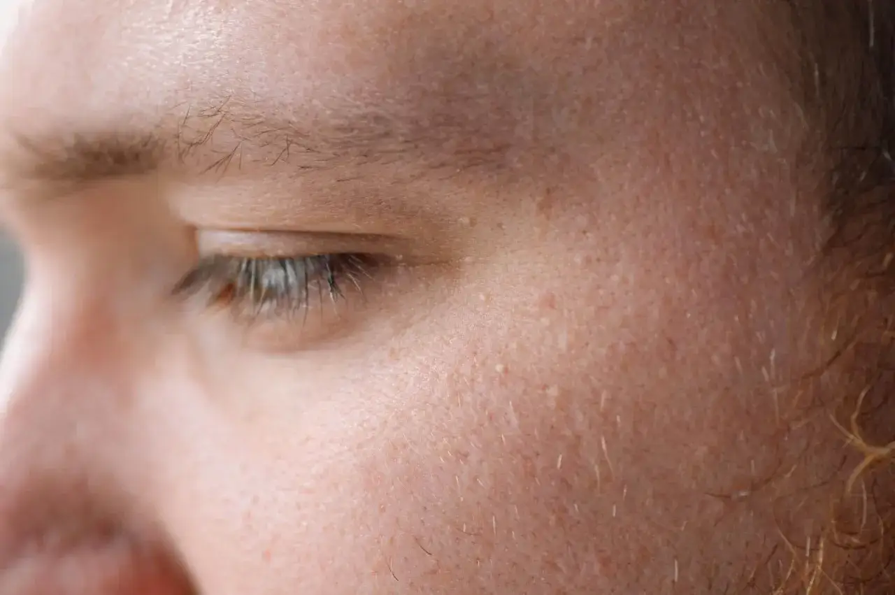 Närbild på hud med små knottror, som kan vara tecken på keratosis pilaris. En effektiv keratosis pilaris behandling kan ge mjukare hud.