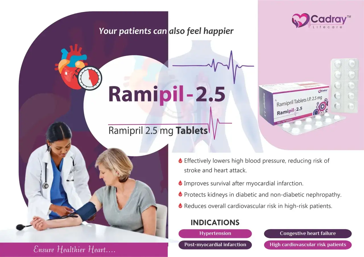 Ramipil-2.5 to lek obniżający ciśnienie, poprawiający jakość życia pacjentów z chorobami serca.