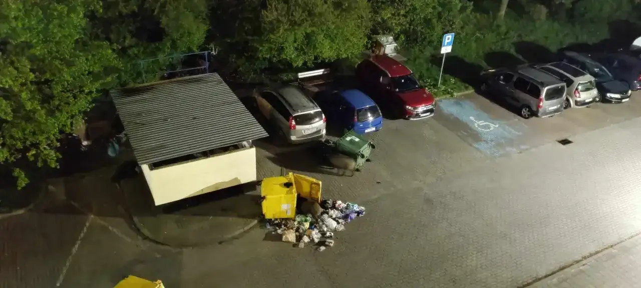 zabezpieczone śmietniki przed dzikami